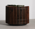 Lucas Walnut Leather Armchair